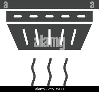 Immagine vettoriale dell'icona del rilevatore di fumo. Adatto per applicazioni mobili applicazioni Web e supporti di stampa. Illustrazione Vettoriale