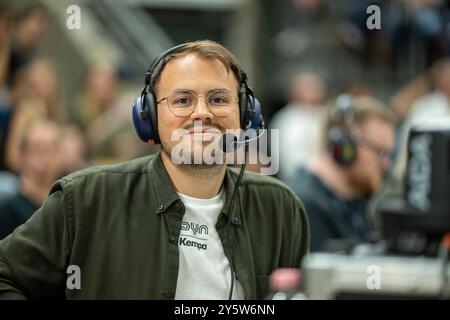 Ludwigsburg, Germania. 22 settembre 2024. Florian von Stackelberg, GER, MHP Riesen Ludwigsburg vs. FC Bayern Basketball, Basketball, Bundesliga, Spielzeit 2024/2025, 22.09.2024, foto: Eibner-Pressefoto/Sascha Walther credito: dpa/Alamy Live News Foto Stock