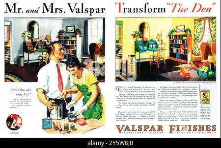 1930 Valspar finisce l'annuncio Foto Stock