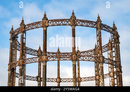 gasometro vittoriano in disuso Great Yarmouth Norfolk Foto Stock