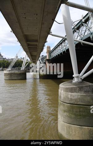 Hungerford Bridge London Foto Stock