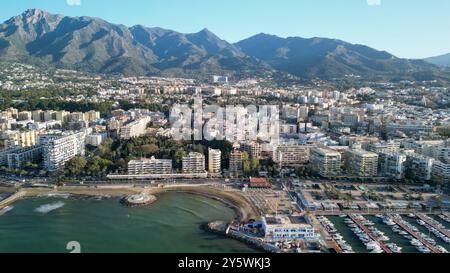 Veduta aerea di Marbella, Andalusia. Spagna meridionale. Foto Stock