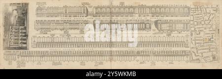 Tallis London Street Vista #12 Regent Street (South / Quadrant) 1838 vecchia mappa Foto Stock