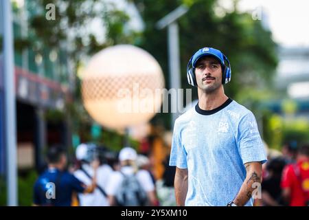 Singapore, Singapore. 22 settembre 2024. N. 3 Daniel Ricciardo (AUS, Visa Cash App RB Formula One Team), Gran Premio di F1 di Singapore al Marina Bay Street Circuit il 22 settembre 2024 a Singapore, Singapore. (Foto di HOCH ZWEI) credito: dpa/Alamy Live News Foto Stock