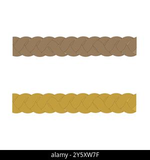 Avatar clipart icona treccia vettoriale. Capelli ricurvi intrecciati. Illustrazione cartoon art isolata su sfondo bianco. Lunga treccia alla moda femminile. Illustrazione Vettoriale
