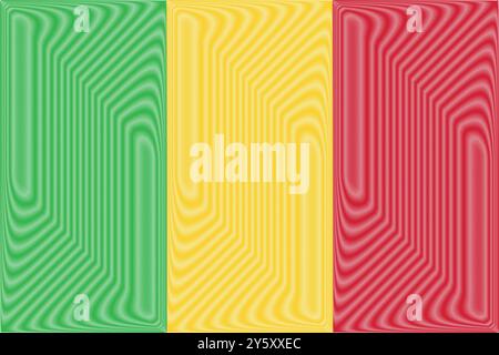 Mali Independence Day 22 settembre. Sfondo vettoriale flag Mali in stile scarabeo. Poster, cartolina, banner. Illustrazione Vettoriale