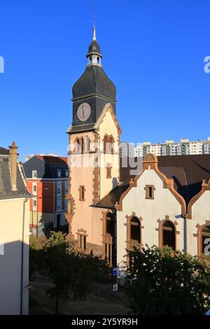 Parrocchia luterana di San Martino - Paroisse Lutherienne Saint Martin - Chiesa di Mulhouse, Alsazia, Francia Foto Stock