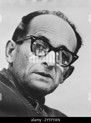 LAW & ORDER ADOLF EICHMANN IN CELLA ASPETTA IL SUO PROCESSO L'11 APRILE 1961 Foto Stock