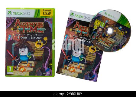 Gioco Xbox 360 - Adventure Time Explore the Dungeon perché non conosco il videogioco con disco e opuscolo di istruzioni rimosso da case isolate su wh Foto Stock