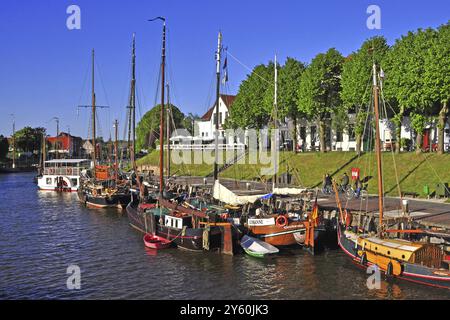 Il Sielhafenmuseum a Carolinensiel, Frisia orientale, bassa Sassonia, Repubblica Federale tedesca, fiume Harle Foto Stock