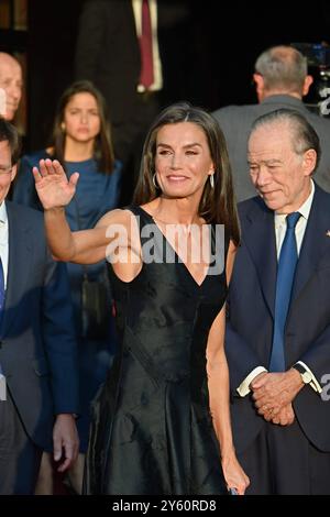 Madrid, Spagna. 23 settembre 2024. Il re spagnolo Felipe vi e la regina Letizia assistono all'apertura della stagione del Teatro reale 2024/2025 a Madrid lunedì 23 settembre 2024. Crediti: CORDON PRESS/Alamy Live News Foto Stock