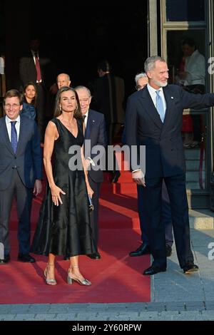 Madrid, Spagna. 23 settembre 2024. Il re spagnolo Felipe vi e la regina Letizia assistono all'apertura della stagione del Teatro reale 2024/2025 a Madrid lunedì 23 settembre 2024. Crediti: CORDON PRESS/Alamy Live News Foto Stock