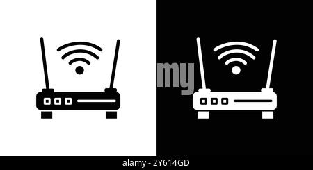 insieme di logo vettoriale dell'icona del router o gruppo pacchetto Illustrazione Vettoriale