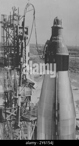 CAPSULA DI MERCURIO LANCIATA DA ATLAS IL 29 LUGLIO 1960 Foto Stock