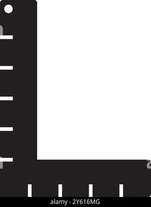 Icona del vettore righello disegno del simbolo Illustrazione Vettoriale