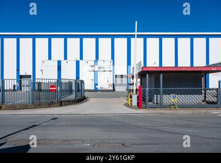 Liegi, Belgio, 10 agosto 2024 - sito dell'industria siderurgica di Lampre Foto Stock