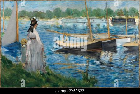 Rive della Senna ad Argenteuil. Museo: Courtauld Institute of Art, Londra. Autore: EDOUARD MANET. Foto Stock