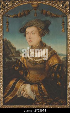 Maria Jakobaea di Baden-Sponheim (1507-1580), duchessa di Baviera. Museo: Muzeul National Brukenthal, Sibiu. Autore: Wertinger, Hans, von. Foto Stock