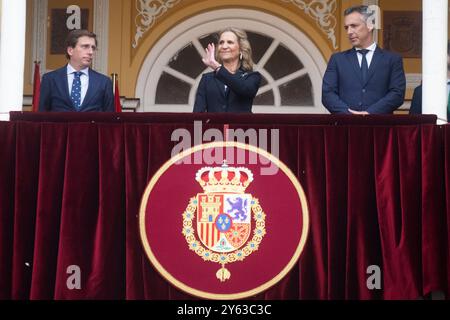 Madrid, 06/09/2024. L'arena Las Ventas. Corrida alla Fiera di San Isidro. Corsa di beneficenza. L'infanta Elena de Borbón presiede la corrida. Foto: De San Bernardo. ARCHDC. Crediti: Album / Archivo ABC / Eduardo San Bernardo Foto Stock