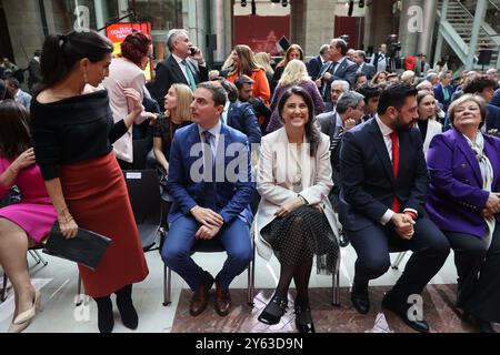 Madrid, 12/04/2023. il presidente della Comunità di Madrid, Isabel Díaz Ayuso, presiede gli eventi commemorativi del 45° anniversario della Costituzione spagnola presso la Real Casa de Correos, sede del presidente del governo regionale. Foto: Jaime García. ARCHDC. Crediti: Album / Archivo ABC / Jaime García Foto Stock