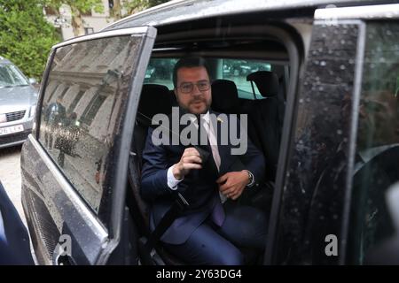 Madrid, 19/10/2023. Palazzo del Senato. Presenza dei vari presidenti regionali dinanzi alla Commissione generale delle Comunità autonome del Senato in un dibattito sull'effettiva applicazione dei principi di uguaglianza davanti alla legge di tutti gli spagnoli. Pere Aragonés, Alfonso Rueda, Juanma Moreno, Mañueco, Marga Prohens, Juan Espadas, Fernandez Vara... Foto: Jaime García. ARCHDC. Crediti: Album / Archivo ABC / Jaime García Foto Stock