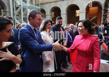 Madrid, 12/04/2023. il presidente della Comunità di Madrid, Isabel Díaz Ayuso, presiede gli eventi commemorativi del 45° anniversario della Costituzione spagnola presso la Real Casa de Correos, sede del presidente del governo regionale. Foto: Jaime García. ARCHDC. Crediti: Album / Archivo ABC / Jaime García Foto Stock