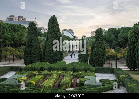 Valencia, 01/12/2024. Giardino Turia. Immagine dello stemma della città. Foto: Mikel Ponce. ARCHDC. Crediti: Album / Archivo ABC / Mikel Ponce Foto Stock