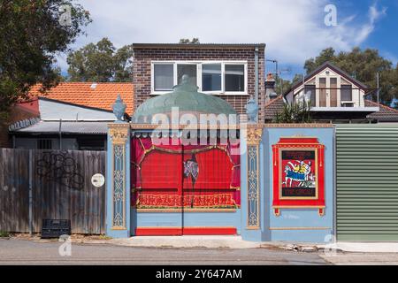 Foto generali di Newtown, Sydney che mostrano murales di Street art, Sydney. Foto Stock