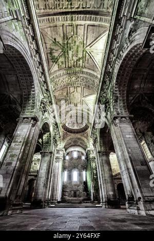 Monasterio cisterciense Santa Maria de Sobrado dos Monxes, Lugo, Spagna. architettura interna barroca Foto Stock