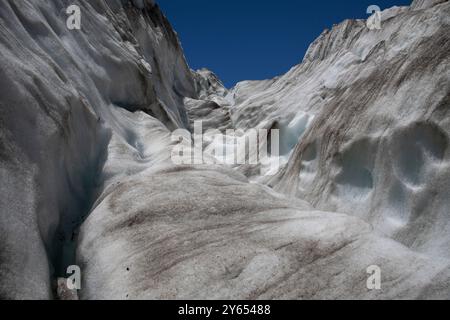 Immagini paesaggistiche scattate dall'interno del ghiacciaio Franz Josef. Foto Stock