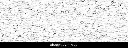 Simboli di codice Morse grigi astratti su sfondo bianco come motivo senza cuciture. Bg irregolare con segni specifici. Punti e trattini in un semplice illus vettoriale Illustrazione Vettoriale