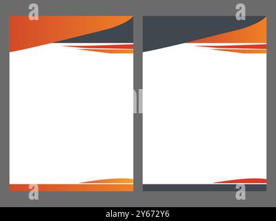 Design moderno della carta intestata aziendale. Illustrazione Vettoriale