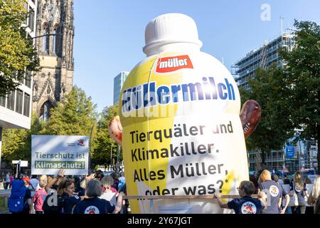 Globaler Klimastreiktag von Fridays for Future ad Amburgo. 20.09.2024, EU, DEU, Deutschland, Amburgo, Amburgo: AM Aufruf zum Globalen Klimastreik bzw. Dimostrazione di venerdì per il futuro a der Hamburger Innenstadt nahmen mehrere tausend Menschen Teil. Es waren weniger als von FFF-Hamburg angemeldet. UE, DEU, Germania, Amburgo, Amburgo: Diverse migliaia di persone hanno preso parte all'appello per uno sciopero climatico globale e per una dimostrazione di venerdì per il futuro nel centro di Amburgo. Vi erano meno di quelli registrati dalla FFF-Amburgo. Foto Stock