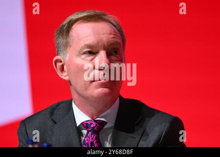 Liverpool, Regno Unito. 24 settembre 2024. Chris Bryant alla Conferenza del Partito Laburista di Liverpool. Il credito fotografico dovrebbe essere: Matt Crossick/Empics/Alamy Live News Foto Stock