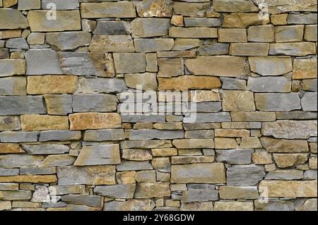 Muro di pietra fatta di mattoni Foto Stock