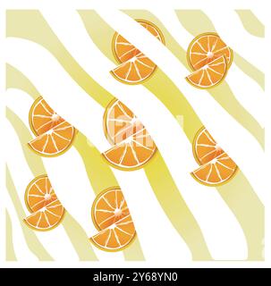 sfondo arancio limone Illustrazione Vettoriale
