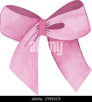 Illustrazione in acquerello di un bellissimo arco rosa isolato su bianco. Illustrazione Vettoriale
