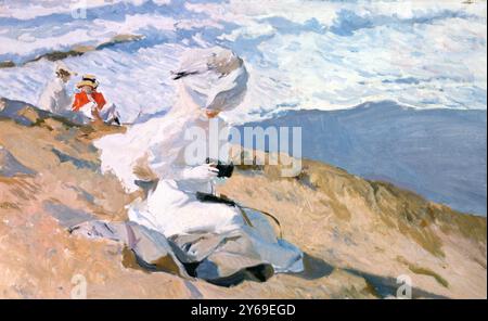 SOROLLA, JOAQUIN. PINTOR ESPAÑOL VALENCIA 1863 - 1923. "PLAYA DE BIARRITZ". MUSEO SOROLLA . MADRID. Foto Stock