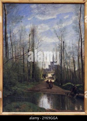 Man in Armour, conosciuto anche come il Cavaliere, 1868, olio su tela, Jean-Baptiste Camille COROT, Parigi, 1796 - 1875, Musée du Louvre, Parigi, Francia. Foto Stock