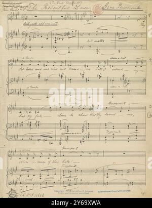 Musica 1800-1900; manoscritti musicali; Branscombe, Gena. L'amante risentito, Branscombe, Gena., 1800 - 1900, Schmidt, Arthur Paul, editoria musicale, musica popolare, scrittura ed editoria, Spartiti musicali, musica, Stati Uniti, XIX secolo, musica, Stati Uniti, manoscritti, Stati Uniti, manoscritti Foto Stock