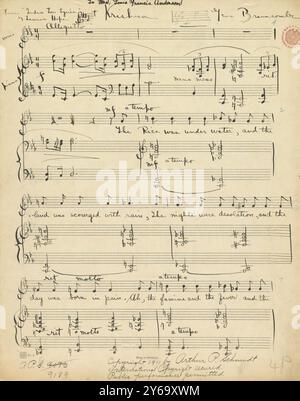 Musica 1800-1900; manoscritti musicali; Branscombe, Gena. Krishna, Branscombe, Gena., 1800 - 1900, Schmidt, Arthur Paul, editoria musicale, musica popolare, scrittura ed editoria, Spartiti musicali, musica, Stati Uniti, XIX secolo, musica, Stati Uniti, manoscritti, Stati Uniti, manoscritti Foto Stock