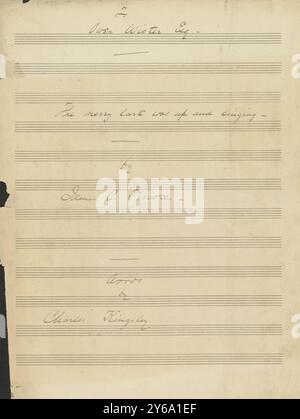 Music 1800-1900; Music Manuscripts; Knox, James C. The Merry lark was up and Singing, Knox, James C., 1800 - 1900, Schmidt, Arthur Paul, editoria musicale, musica popolare, scrittura ed editoria, Spartiti musicali, musica, Stati Uniti, XIX secolo, musica, Stati Uniti, manoscritti, Stati Uniti, manoscritti Foto Stock