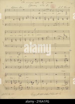 Musica 1800-1900; manoscritti musicali; Knox, James C. essere misericordioso dopo il tuo potere, Knox, James C., 1800 - 1900, Schmidt, Arthur Paul, editoria musicale, musica popolare, scrittura ed editoria, Spartiti musicali, musica, Stati Uniti, XIX secolo, musica, Stati Uniti, manoscritti, Stati Uniti, manoscritti Foto Stock