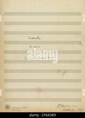 Musica 1800-1900; manoscritti musicali; Risher, Anna Priscilla. Cenerentola, Risher, Anna Priscilla., 1800 - 1900, Schmidt, Arthur Paul, editoria musicale, musica popolare, scrittura ed editoria, Spartiti musicali, musica, Stati Uniti, XIX secolo, musica, Stati Uniti, manoscritti, Stati Uniti, manoscritti Foto Stock