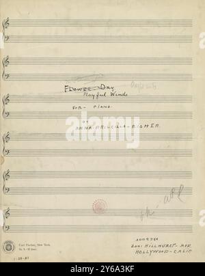 Musica 1800-1900; manoscritti musicali; Risher, Anna Priscilla. Venti giocosi, Risher, Anna Priscilla., 1800 - 1900, Schmidt, Arthur Paul, editoria musicale, musica popolare, scrittura ed editoria, Spartiti musicali, musica, Stati Uniti, XIX secolo, musica, Stati Uniti, manoscritti, Stati Uniti, manoscritti Foto Stock