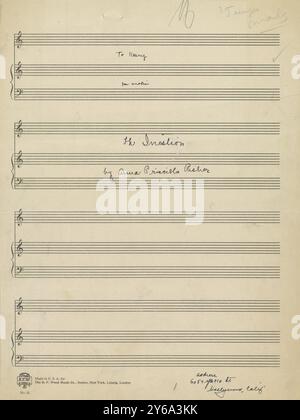 Musica 1800-1900; manoscritti musicali; Risher, Anna Priscilla. La domanda, Risher, Anna Priscilla., 1800 - 1900, Schmidt, Arthur Paul, editoria musicale, musica popolare, scrittura ed editoria, Spartiti musicali, musica, Stati Uniti, XIX secolo, musica, Stati Uniti, manoscritti, Stati Uniti, manoscritti Foto Stock