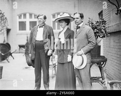 Mr. Wade e Mr. E Mrs. Perry Belmont, Glass negatives, 1 negativo: Vetro; 5 x 7 poll. o più piccolo. Foto Stock