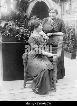 Helen Keller & Mrs. Macy, foto mostra Helen Keller (1880-1968) con la sua insegnante Anne Sullivan Macy (1866-1936) forse all'International Flower Show, New York City, aprile 1913., 11913 aprile, Glass negatives, 1 negativo: vetro; 5 x 7 poll. o più piccolo. Foto Stock