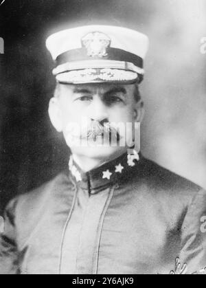 Fletcher, Photo shows Admiral Frank Friday Fletcher (1855-1928) who served as an American Naval Officer., 1913 July 22, Glass negative, 1 negative: Glass; 5 x 7 in. o più piccolo. Foto Stock