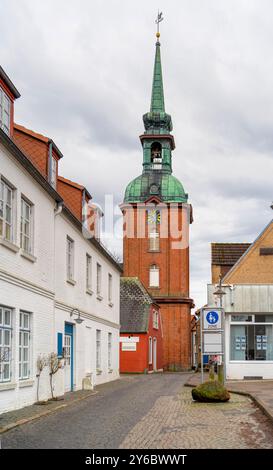 Impressione di Kappeln, una città nello Schleswig-Holstein, nel nord della Germania Foto Stock